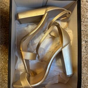 Lulu's Radiant Gold High Heel Sandals